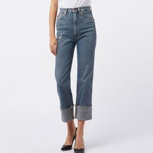 NWT! 3x1 Claudia Extreme High Kick Jean Cropped with Cuff. Size 32